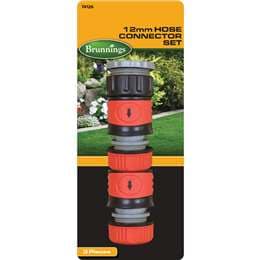 Brunnings Hose Connector Set 12mm 3 pack