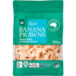 Woolworths Raw Banana Prawns Tail Off 500g