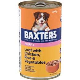 Baxter's Puppy Dog Food Wet Loaf Chicken Rice & Vegetables 700g