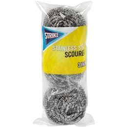 Strike Stainless Steel Scourers 3 pack