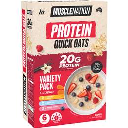 Muscle Nation Protein Oats Variety Sachets 6 pack
