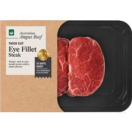 Woolworths Australian Angus Beef Eye Fillet Steak 270g - 420g