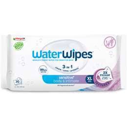 WaterWipes Body & Intimate Sensitive Wipes 30 pack