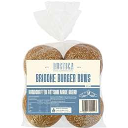 Rustica Brioche Burger Buns 4 pack