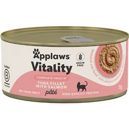 Applaws Vitality Pate Cat Food Tuna Fillet & Salmon 70g