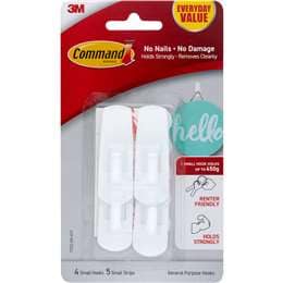 Command Everyday Value General Purpose Small Hooks 4 pack