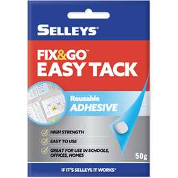 Selleys Fix & Go Easy Tack Reusable Adhesive 50g