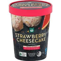 Woolworths Strawberry Cheesecake Frozen Dessert 1L