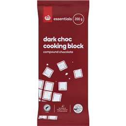Woolworths Essentials Dark Choc Cooking Block 200g