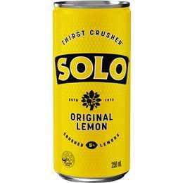 Solo Original Lemon Soft Drink Single Can 250mL