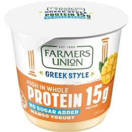 Farmers Union Greek Style High Protein Yoghurt Mango 150g