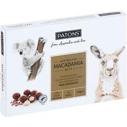 Patons Australian Macadamia Nuts Milk Chocolate 130g