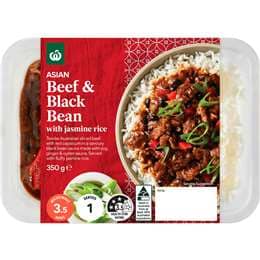 Woolworths Beef & Black Bean With Rice 350g