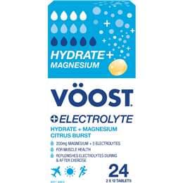 VOOST Hydrate Plus Magnesium Electrolyte Tablets Citrus 24 pack