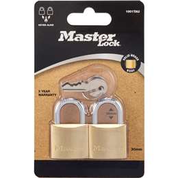 Master Lock Brass Padlock 30mm 2 pack