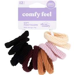 Oh So Comfy Soft Ponytailers Hair Bands 12 pack