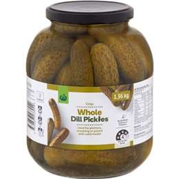 Woolworths Whole Dill Pickles 1.36kg