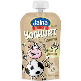 Jalna Kids All Natural Yoghurt Pouch Vanilla 100g