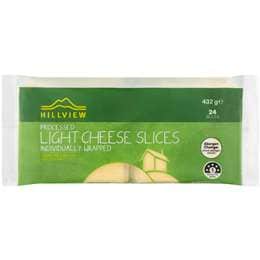 Hillview Light Cheese Slices 432g