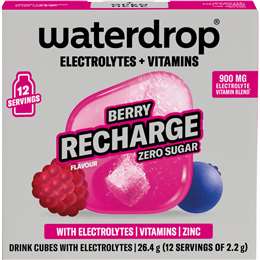 Waterdrop Electrolyte Drink Cubes Berry 2.2g x 12 pack