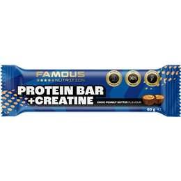 Famous Nutrition Creatine + Protein Bar Choc Peanut Energy 60g