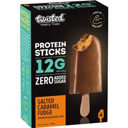Twisted Healthy Treats Salted Caramel Fudge Protein Sticks 4 pack