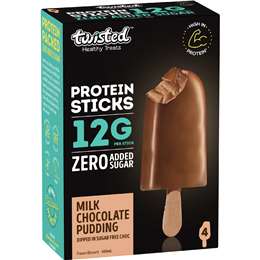 Twisted Healthy Treats Milk Chocolate Pudding Protein Sticks 4 pack