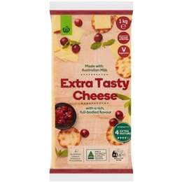 Woolworths Extra Tasty Cheese Block 1kg