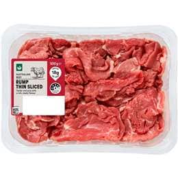 Woolworths Beef Rump Thin Sliced 500g