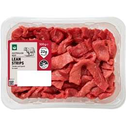 Woolworths Lean Beef Strips 500g