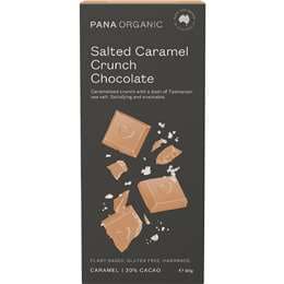 Pana Organic Salted Caramel Crunch Chocolate Block 80g