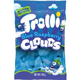 Trolli Blue Raspberry Cloud Lollies 140g