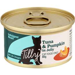 Tilly Wet Cat Food Can Tuna & Pumpkin In Jelly 80g