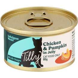 Tilly Wet Cat Food Can Chicken & Pumpkin In Jelly 80g