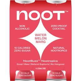 Noot Non Alcoholic Cocktail Watermelon Margarita 250mL x 4 pack