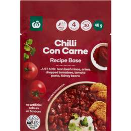 Woolworths Recipe Base Chilli Con Carne 40g