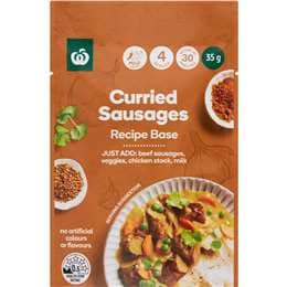 Woolworths Recipe Base Curried Sausages 35g