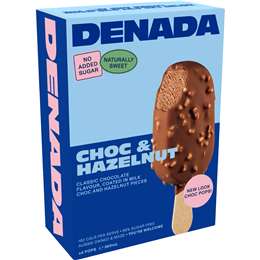Denada Sugar Free Chocolate & Hazelnut Choc Pops 4 pack