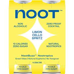 Noot Non Alcoholic Cocktail Limoncello Spritz 250mL x 4 pack
