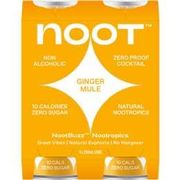 Noot Non Alcoholic Cocktail Cans Ginger Mule 250mL x 4 pack