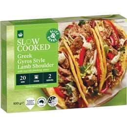 Woolworths Slow Cooked Lamb Greek Gyros Style With Tzatziki 500g