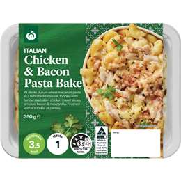 Woolworths Chicken & Bacon Pasta Bake 350g