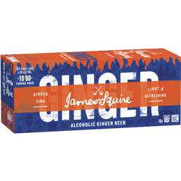James Squire Ginger Beer Cans 330mL x 10 pack