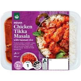 Woolworths Indian Chicken Tikka Masala With Basmati Rice 350g
