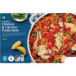 Woolworths Chicken & Chorizo Paella Bake 1.3kg