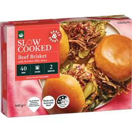 Woolworths Slow Cooked Beef Brisket With Bourbon BBQ Sauce 540g