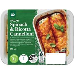 Woolworths Spinach & Ricotta Cannelloni 350g