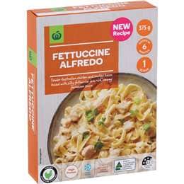 Woolworths Chicken Fettuccine Alfredo Frozen Meal 375g