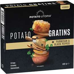 Potato Utopia Potato Gratins Parmesan & Black Pepper 400g