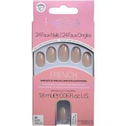 Helios Faux Press On Nails French 24 pack